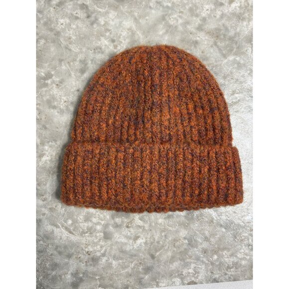 Men's/ Women's Knit Beanie in Orange/Purple - OS - NWT - Picture 1 of 3